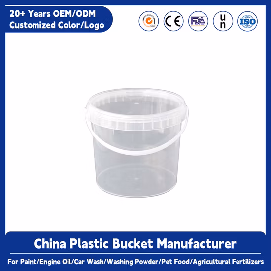 4L Round White Plastic Bucket