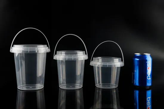 Hot Selling 32ml Single Wall Plastic Bucket with Handle and Lid Plastic Pail 