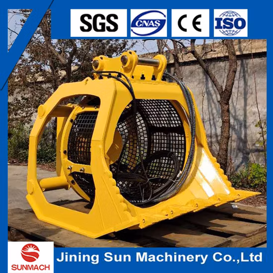 15 Tons Excavator Rotating Screener/Sieving/Mesh Screener Bucket