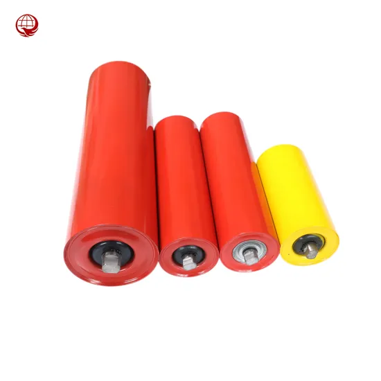 Comb Spiral Screwed Centering Aligning Adjusting Carrying Carrier Return Polymer PE PU Rubber Buffer Impact Belt Conveyor Steel Roller 